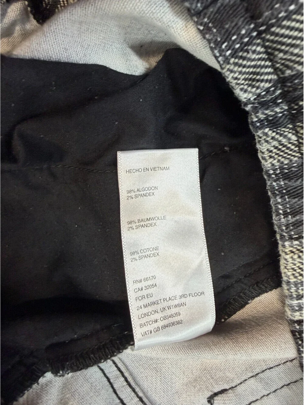 Urban Outfitters Men's Pajama Pants Straight Plaid Flat Front Size L Black White